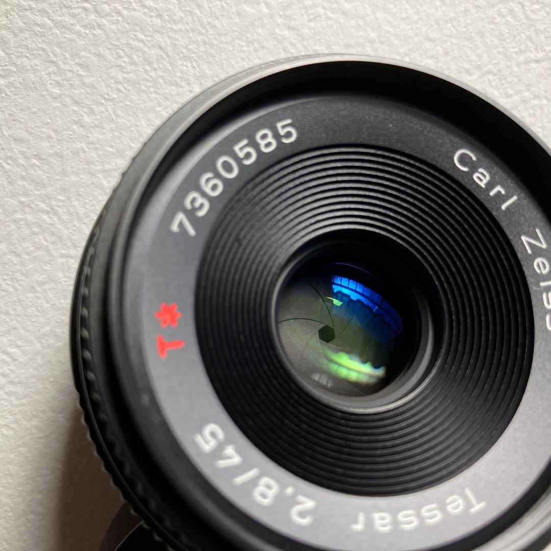 レンズ(単焦点) carl zeiss contax tessar 45mm f2.8 mmj