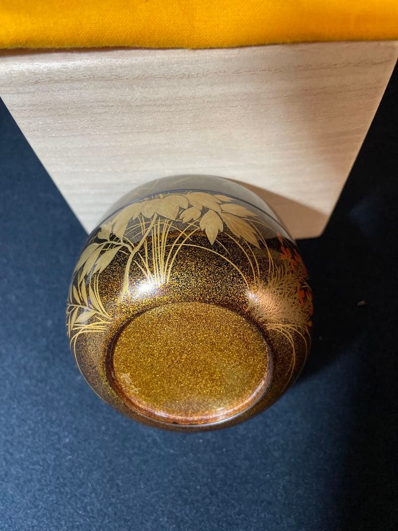 株式会社　サンシャイン新品未使用　最高級本金　能登輪島 螺鈿金蒔絵花草蝶々