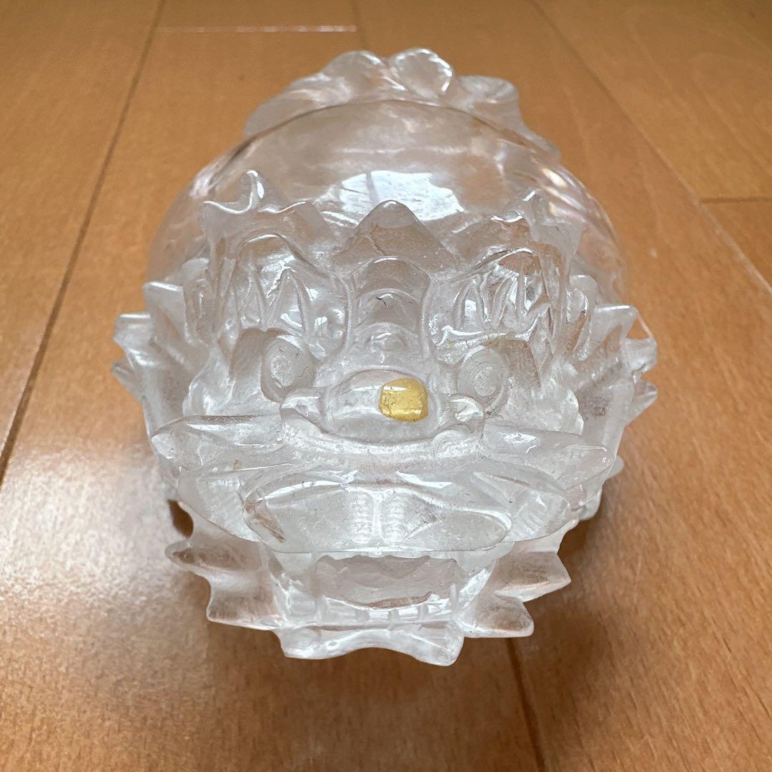 クリアクォーツ　水晶龍亀　ロングイ　天然石