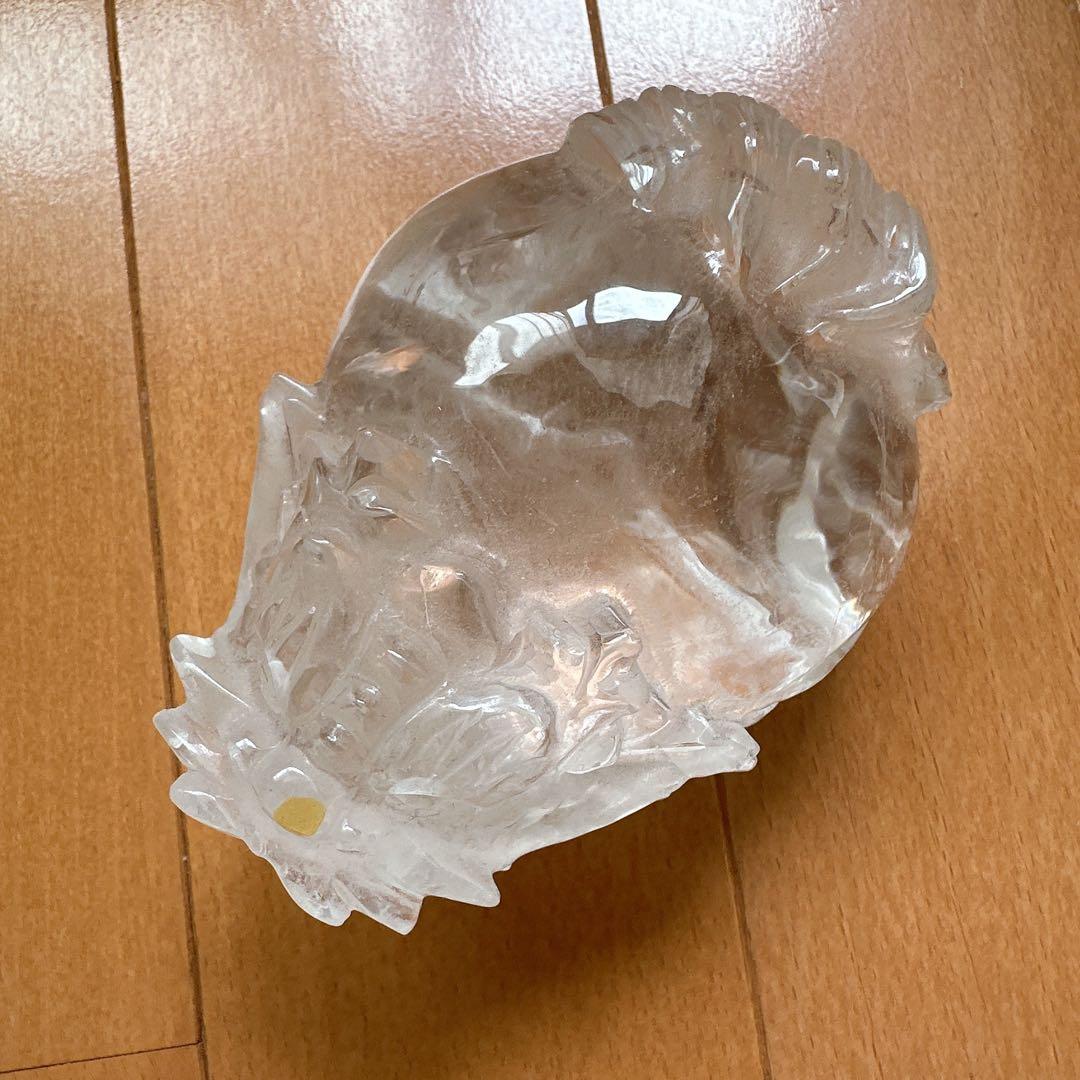 クリアクォーツ　水晶龍亀　ロングイ　天然石