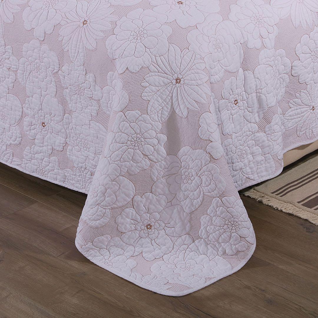 キルトベッドカバー3点セット綿マルチカバー キルティング 036