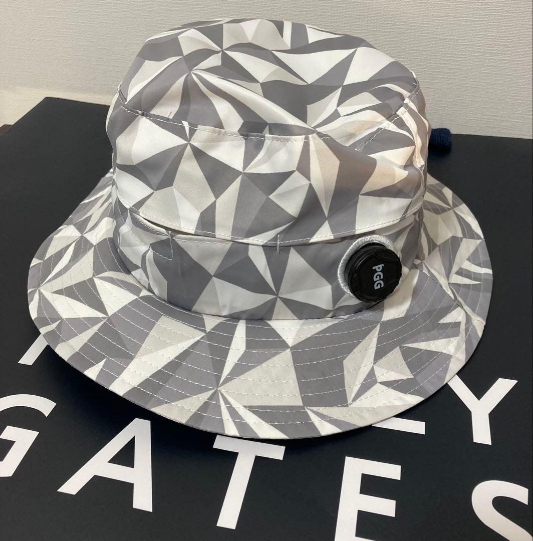 新品 パーリーゲイツ PGG 調整リール付きハット ダイヤモンド柄 兼用モデル