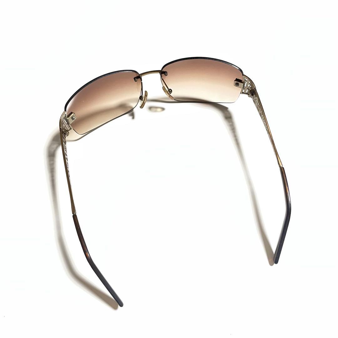 FENDI フェンディ ズッカ柄 ブラウン ゴールド サングラス