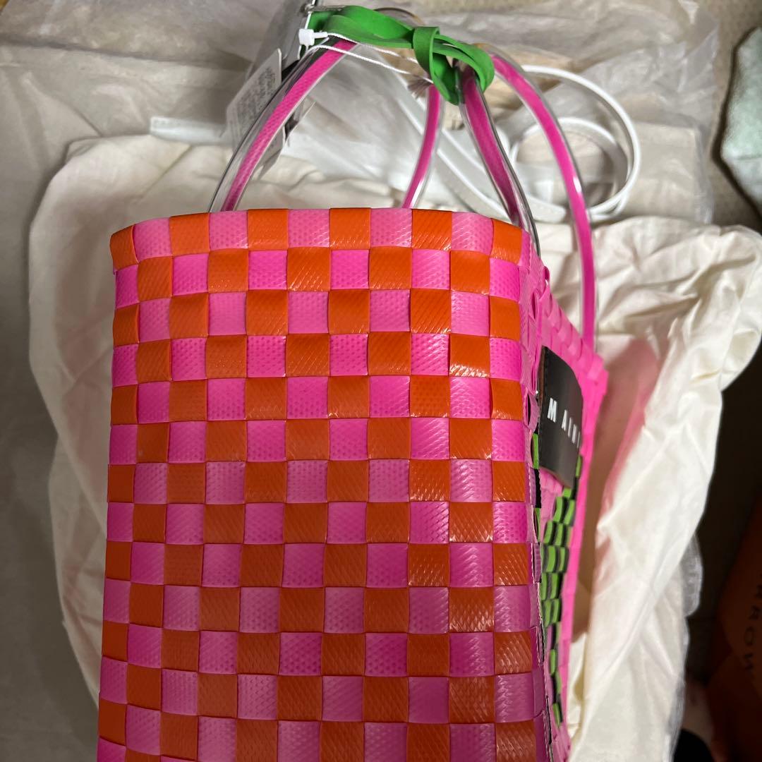 新品未使用 MARNI マルニ マルニマーケット カゴbag ピンク