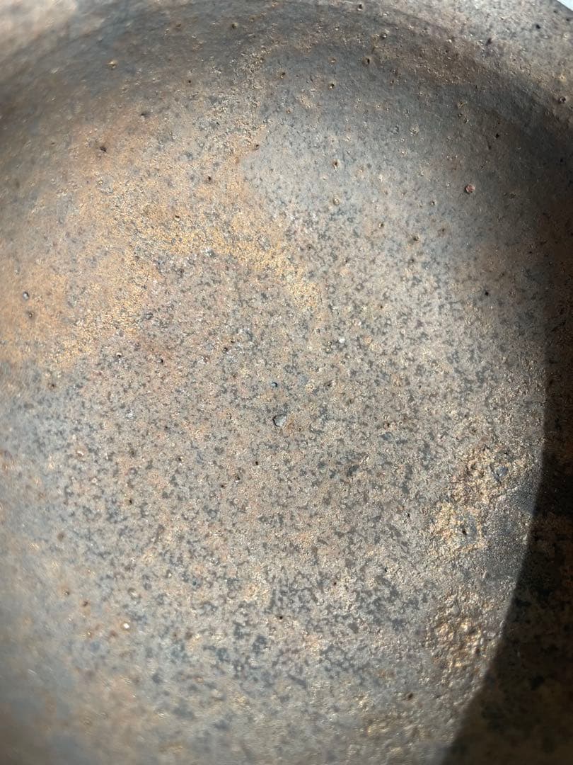 未使用品　冨部咲喜子　鉄釉　たわみ鉢　4寸　ペア　器　作家　陶芸　茶器　酒器