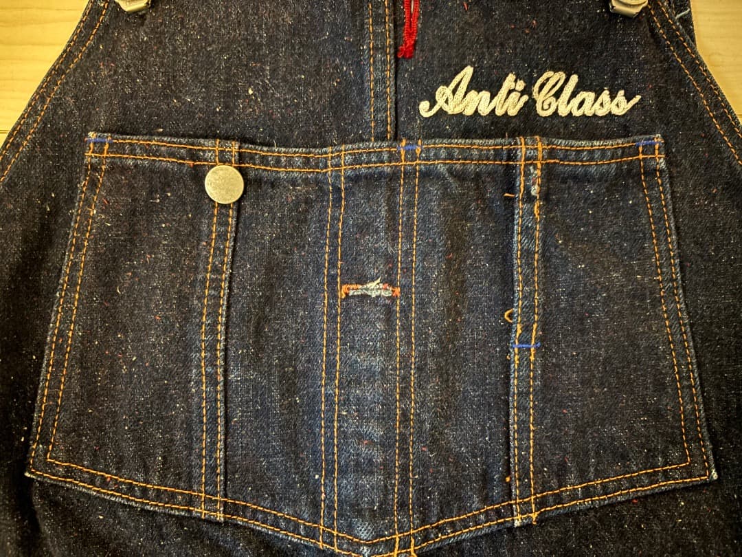 アンチクラス　オーバーオール　サイズM インディゴ