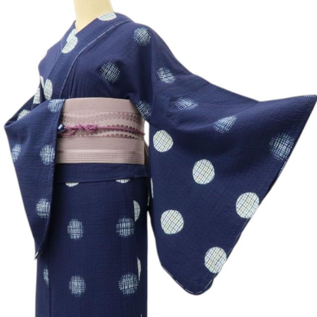 kichi✺新品 綿 浴衣 トールサイズ 高級広衿仕立て 居敷当A3221