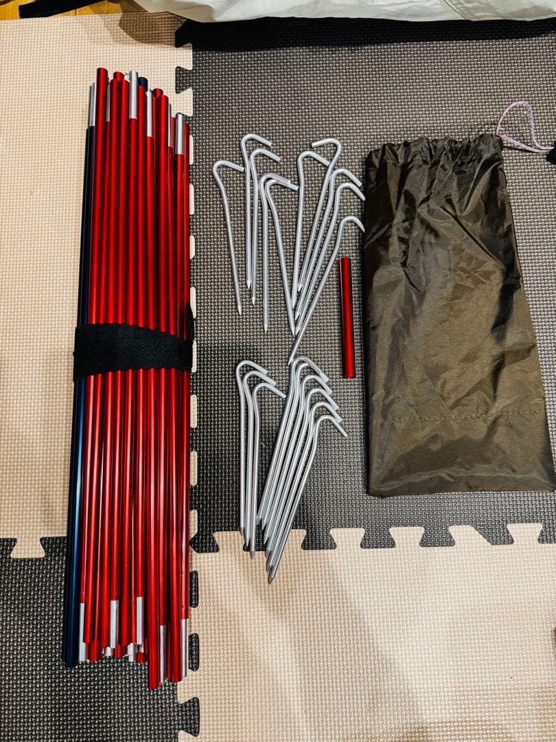 【値下げ】peak ドックドームpro6 アイボリー グランドシート付き