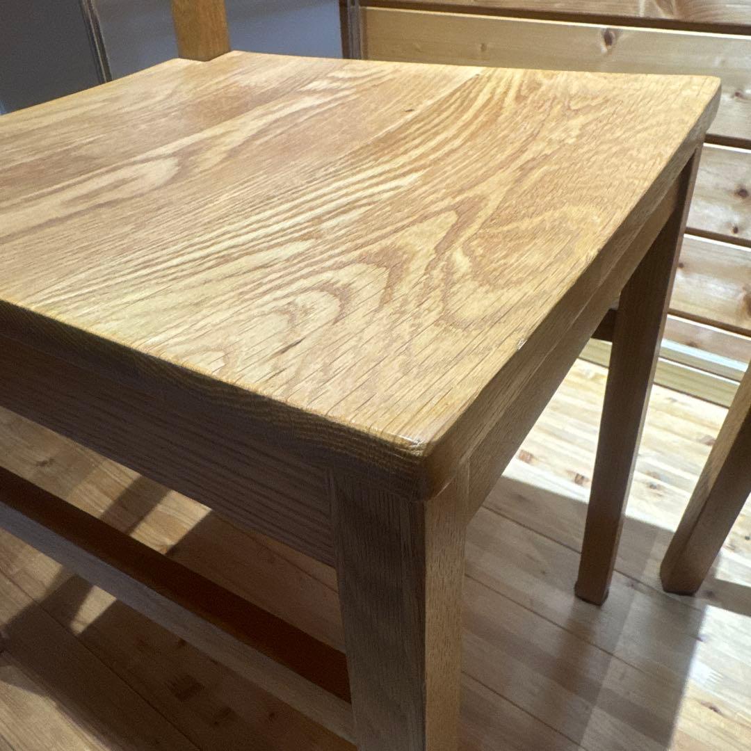 無印良品　無垢材オーク材 チェア 2脚セット