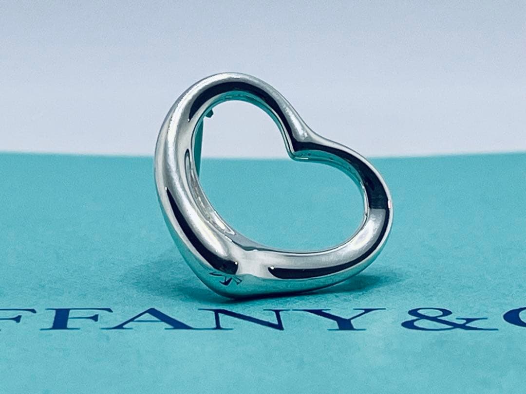 c902 美品　ティファニー　オープンハート　ブローチ　シルバー　925