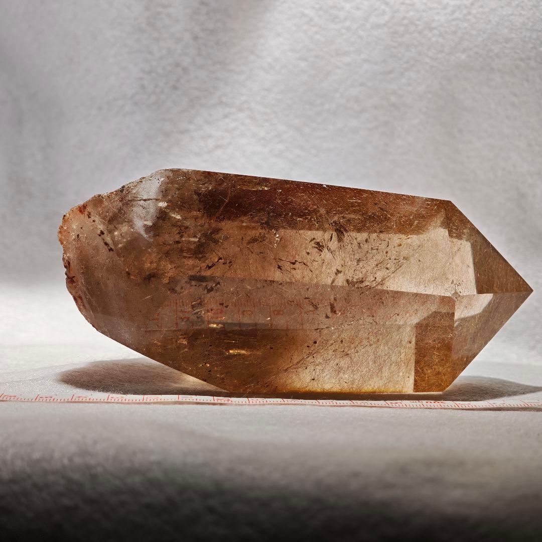 【1キロ超】ゴールドルチルクォーツ クリスタルタワー 天然石 金針