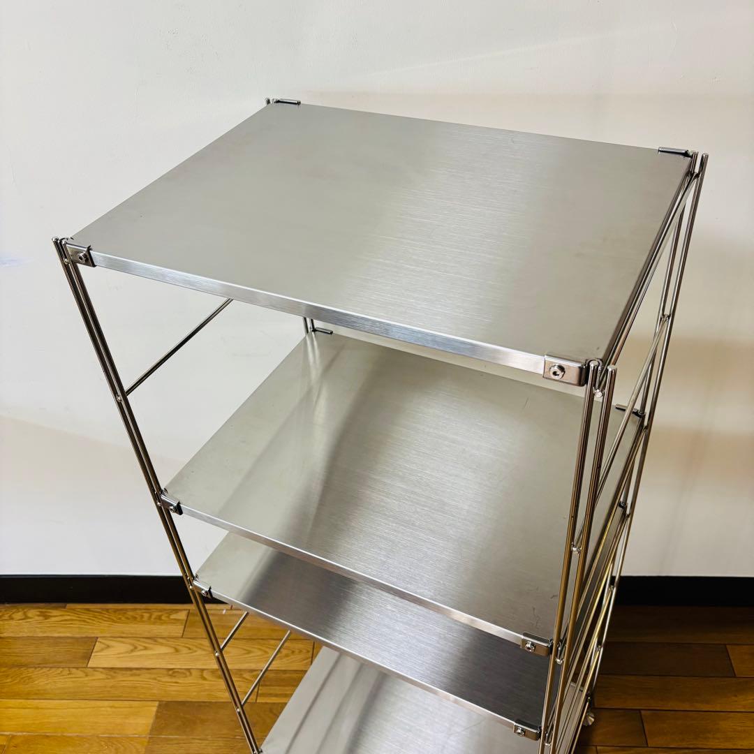 無印良品 ステンレス棚 ステンレスユニットシェルフ 4段　送料込み