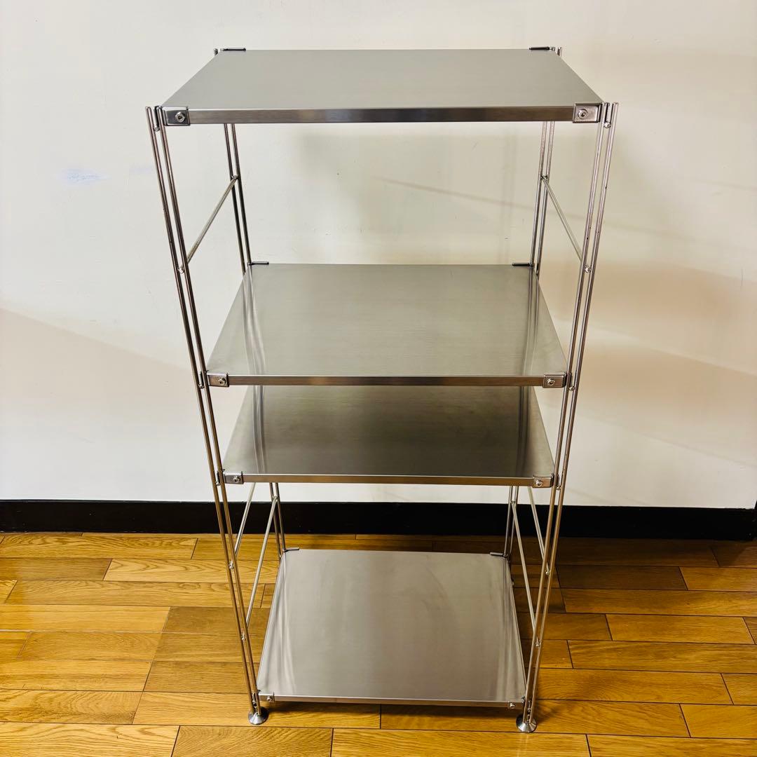 無印良品 ステンレス棚 ステンレスユニットシェルフ 4段　送料込み