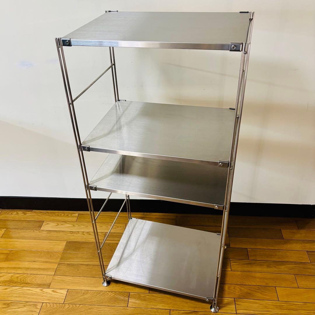 無印良品 ステンレス棚 ステンレスユニットシェルフ 4段　送料込み