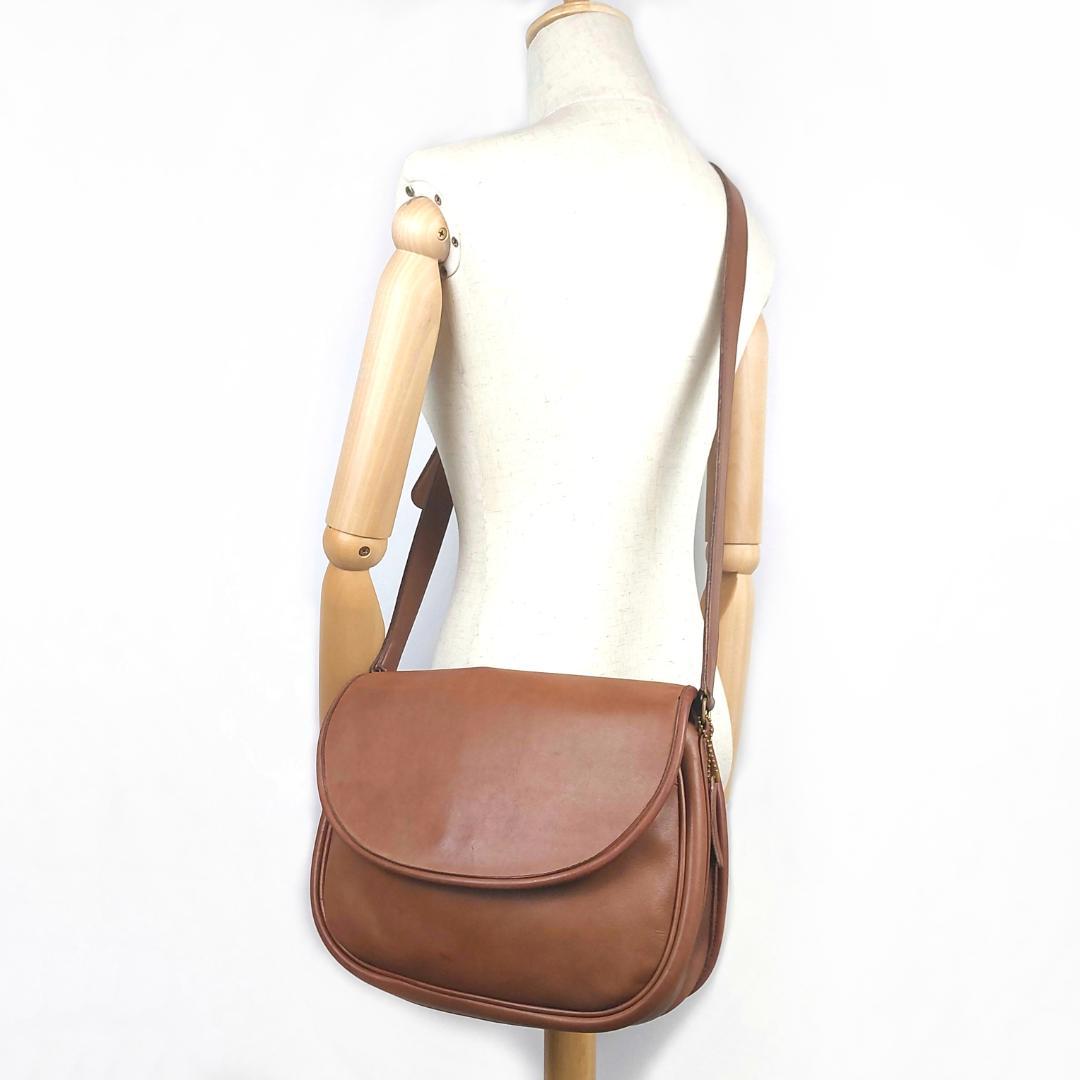 COACH コーチ ショルダーバッグ オールドコーチ フラップ レザー USA製