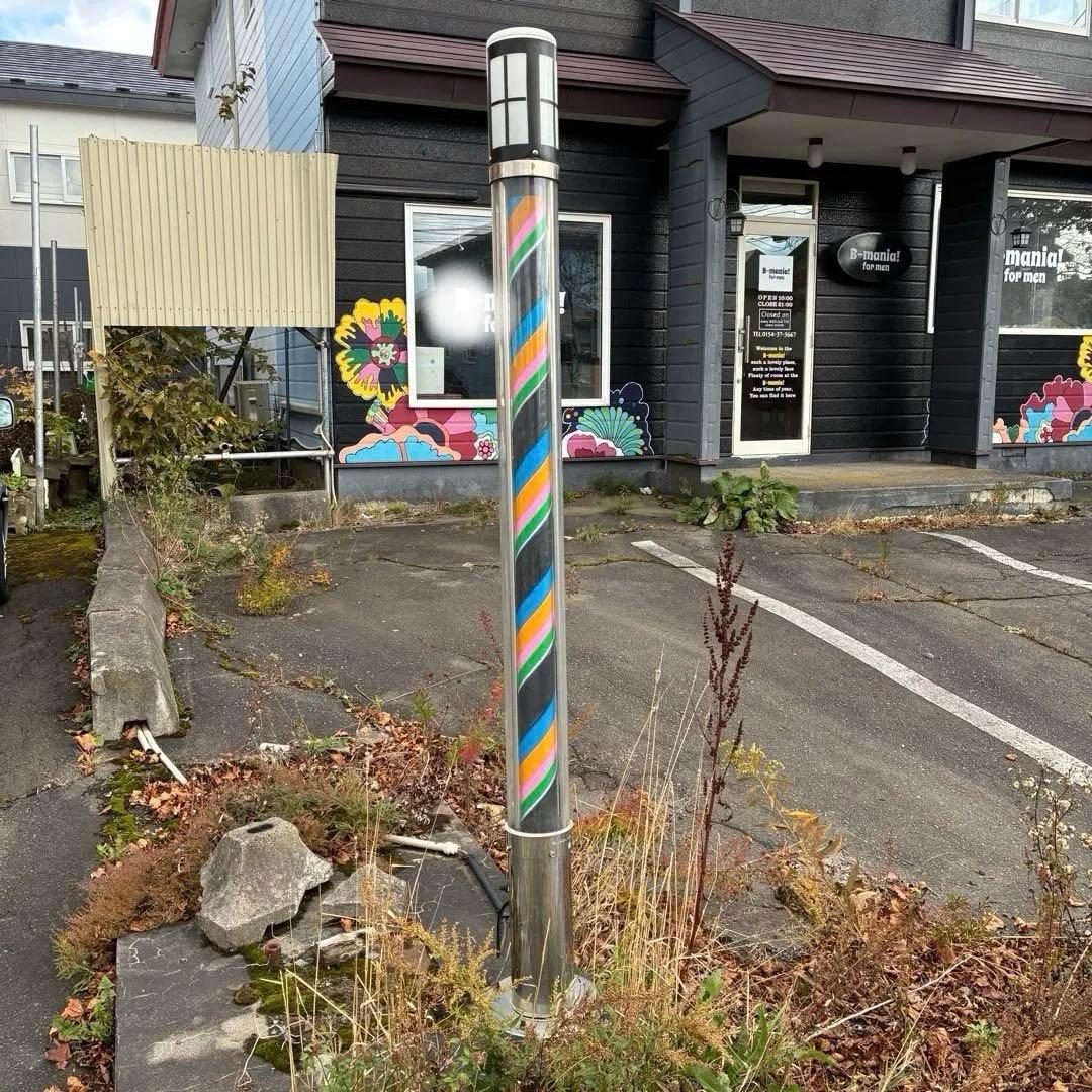 メタル製サインポール バーバーポール　床屋　理容　美容　おしゃれ　サロン