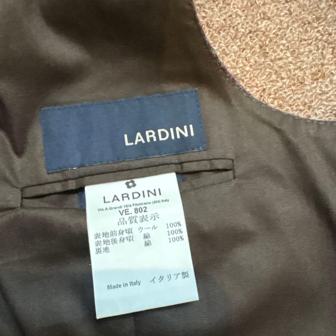 ラルディーニ　チェック柄 ダブルボタン ベスト