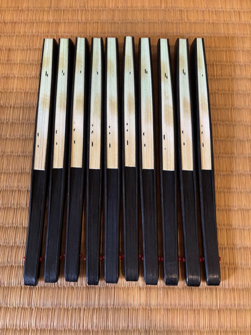 茶道 扇子 「千年青 」坐忘斎お家元筆　10本セット
