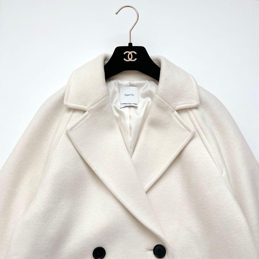 アパートバイローリーズ スーパー100メルトンジャケットコート オフホワイト F