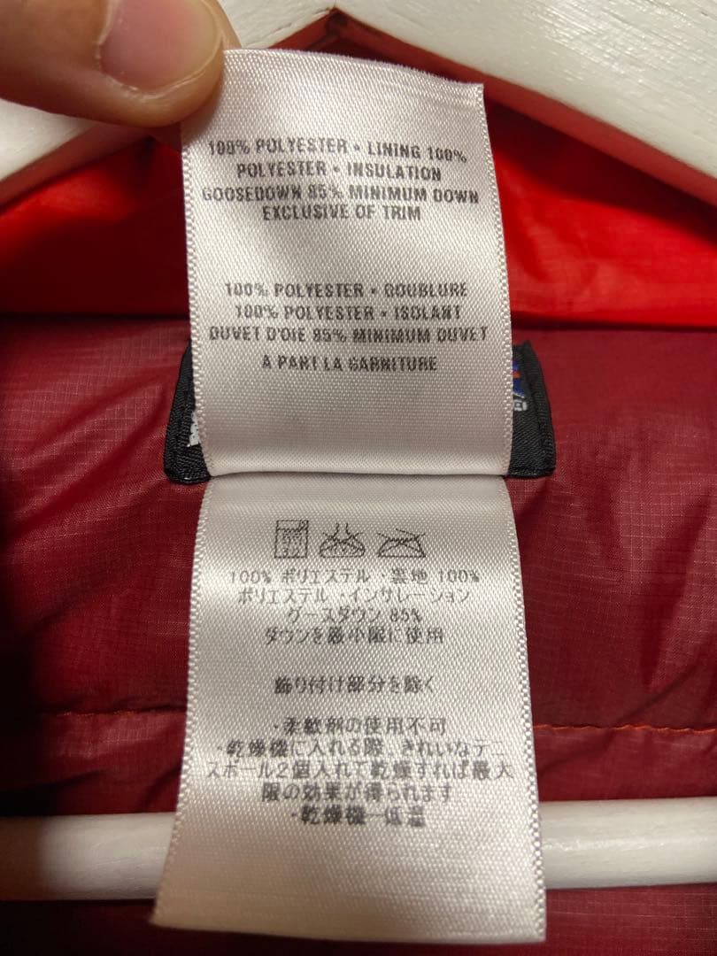 【patagonia】軽量ダウン　メンズ　L レッド