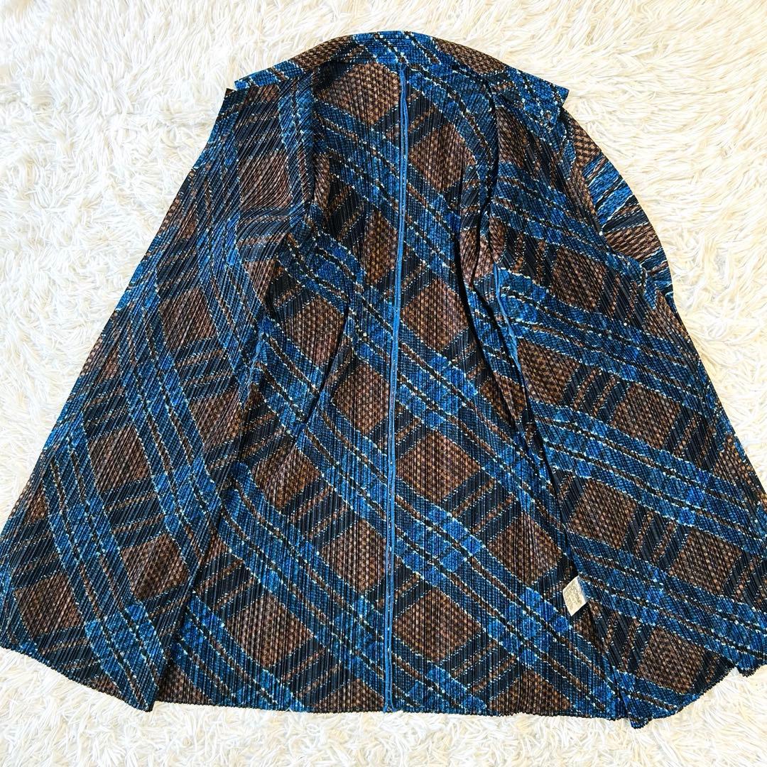 プリーツプリーズ ロングカーディガン バルーンスリーブ イッセイミヤケ