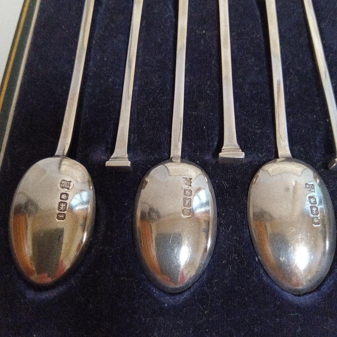 英国アンティークカトラリー　ティースプーン12本