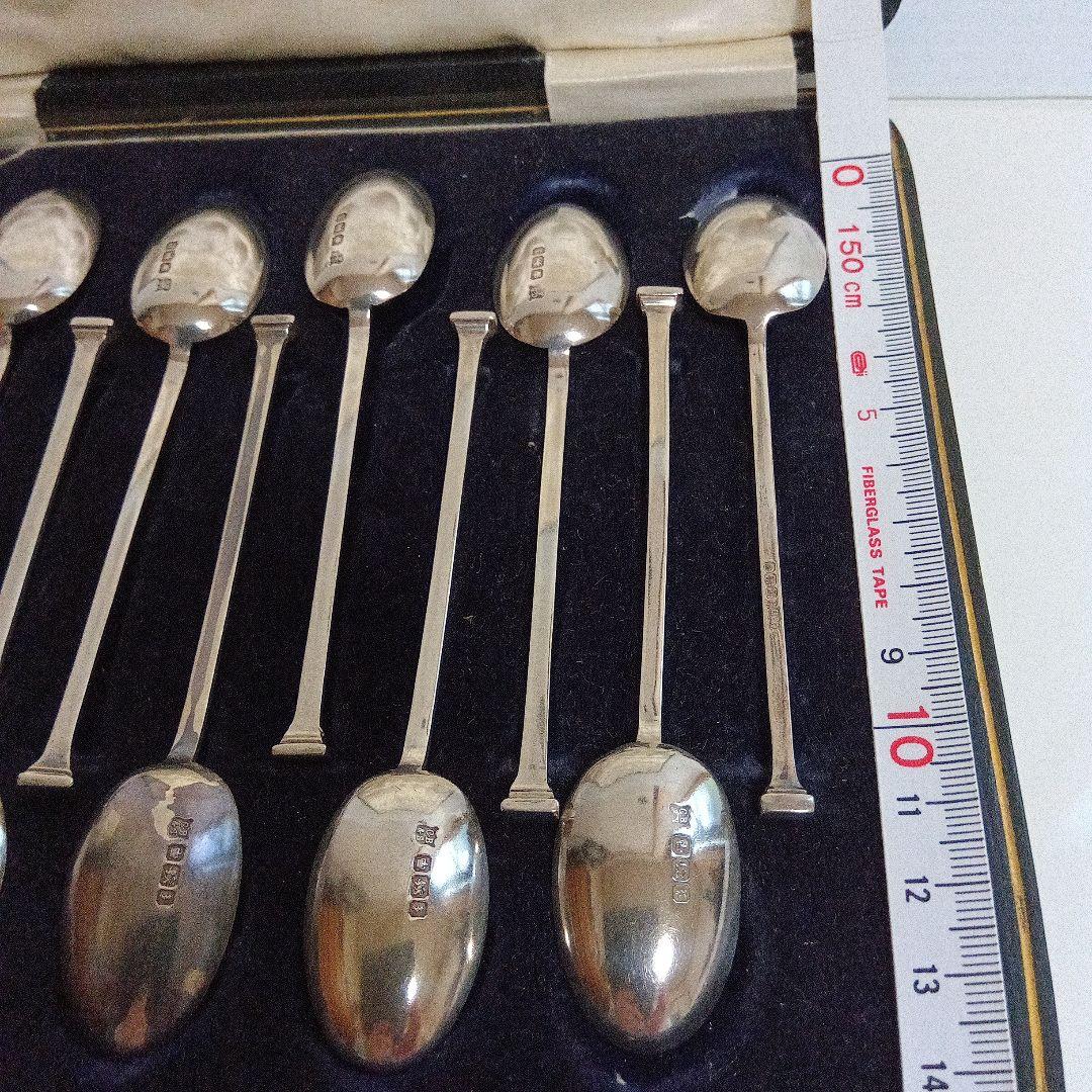 英国アンティークカトラリー　ティースプーン12本