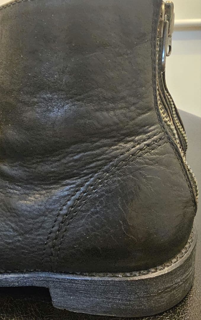 PADRONE バックジップ レース アップ ブーツ 黒 27cm / 42