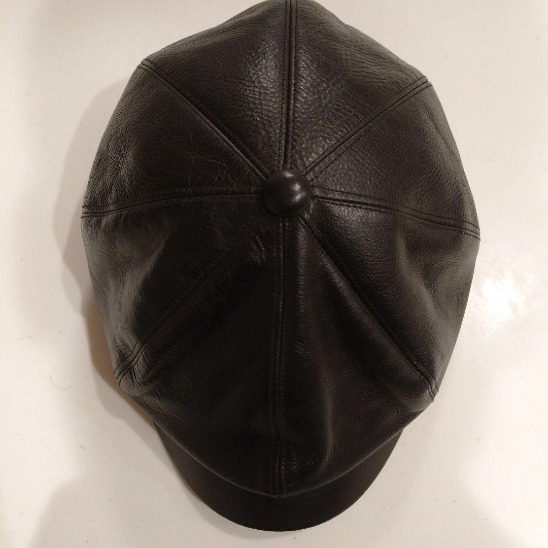 Calee レザー キャスケット　ブラック