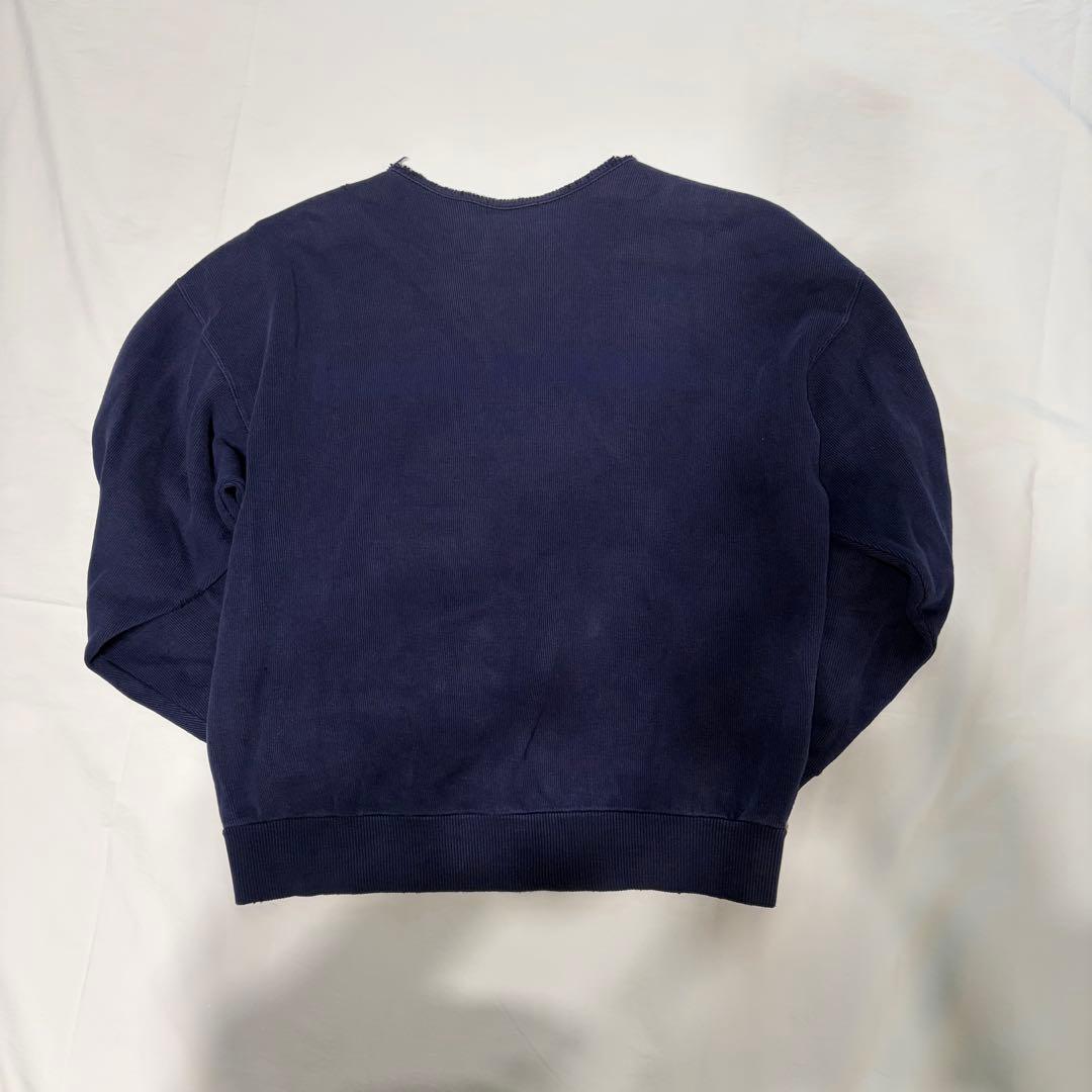 80s 筆タグ　ISSEY MIYAKE スウェット　バックロゴ　ネイビー