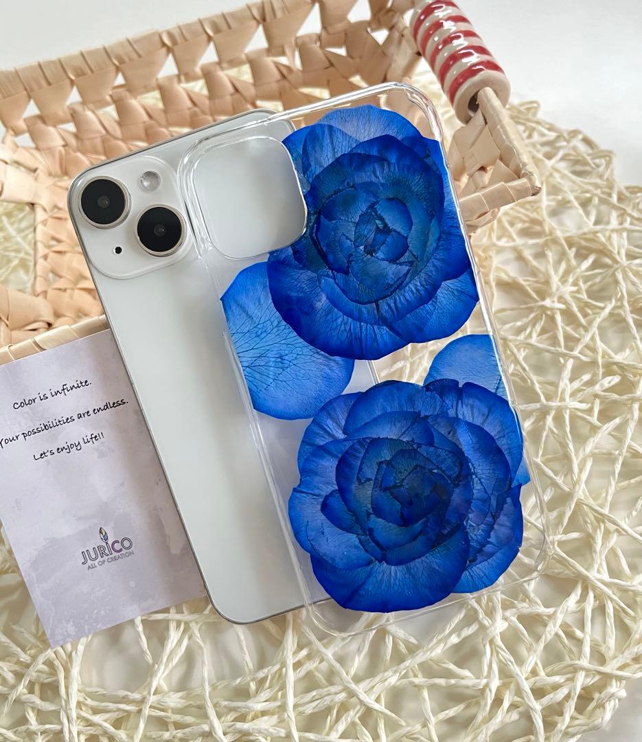 フルオーダーメイドのハンドメイド押し花スマホケース　全機種対応