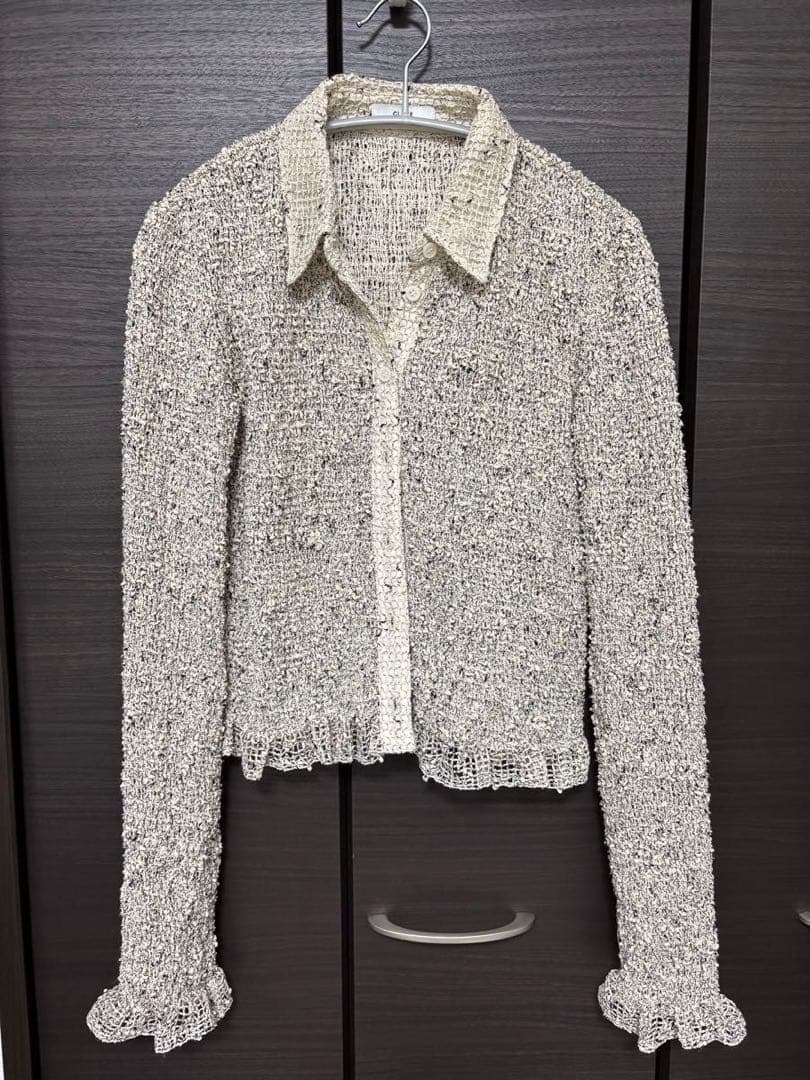 トップス 2601045 CLANE MIX MESH GATHER SHIRT