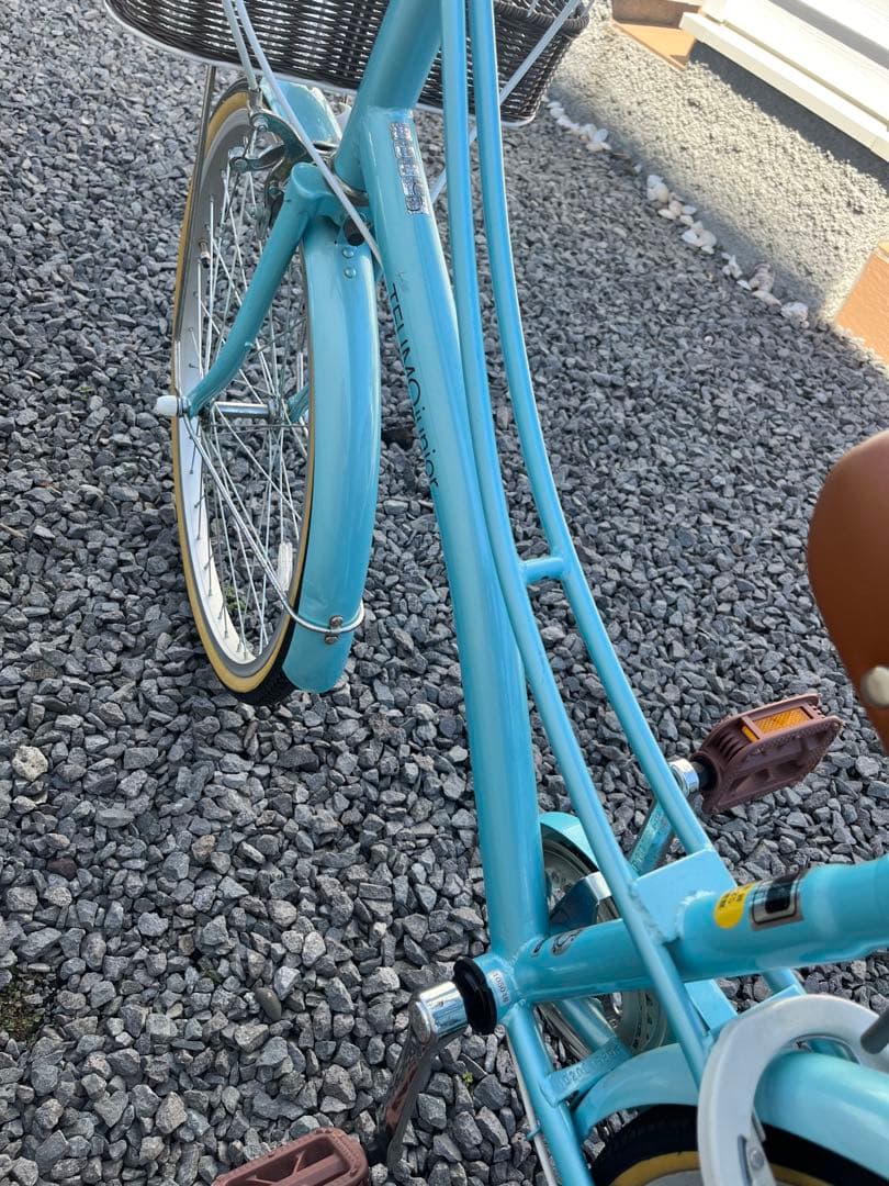 自転車22インチ　女の子自転車　水色