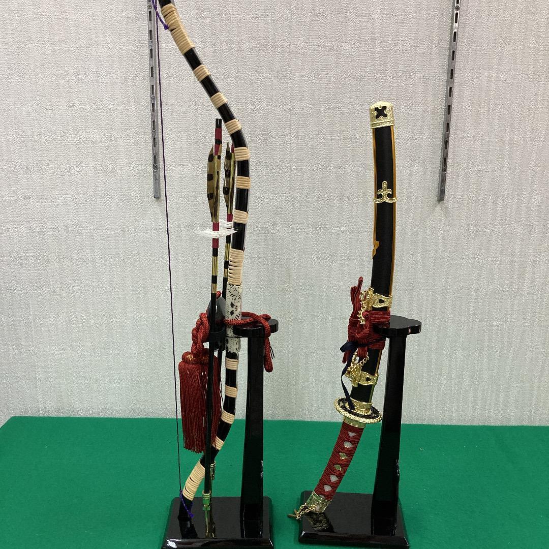 E3　五月人形　弓高さ62㎝位　五月人形弓太刀　五月刀　五月鎧兜飾り