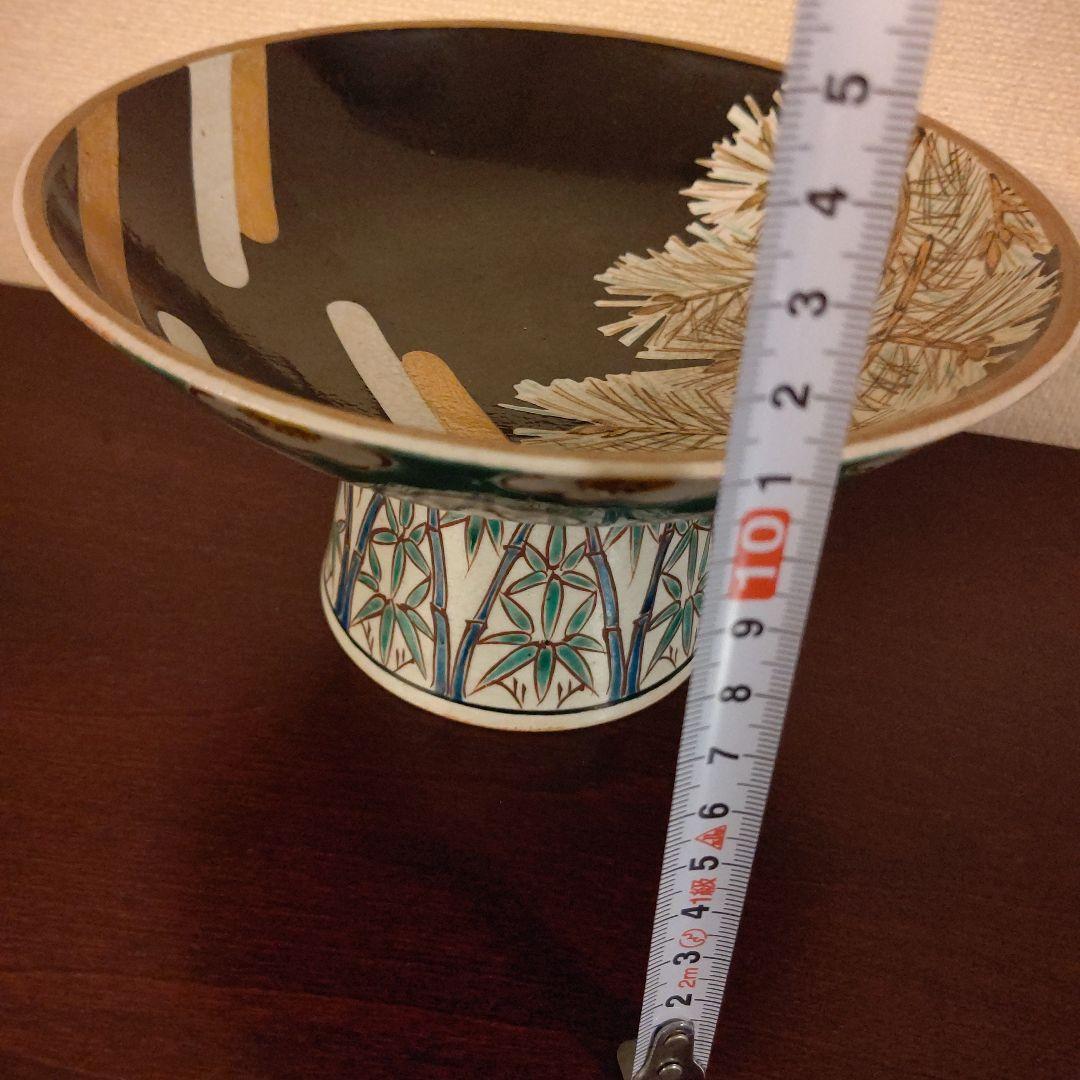 上出喜山　九谷焼 菓子器