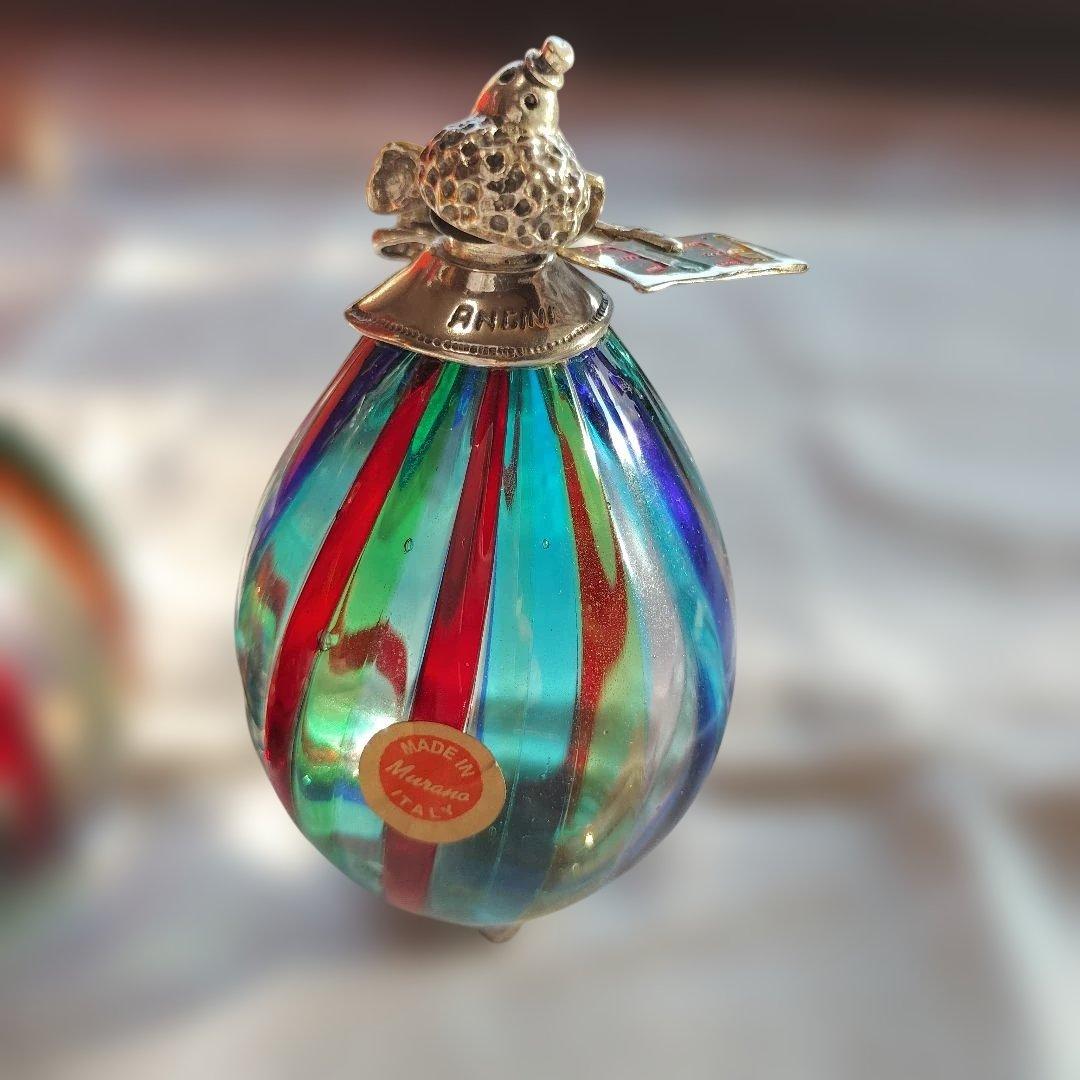 断*ぎ様 【美品】ヴィットリオ・アンジーニ作ピエロ神銀とガラス彫刻