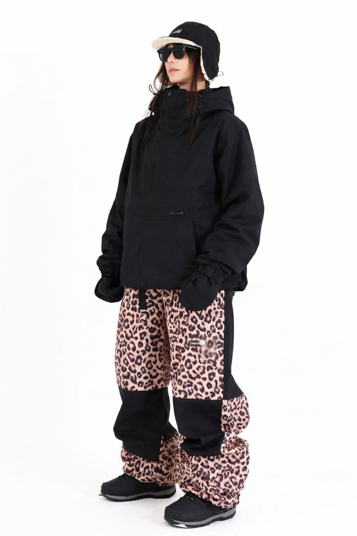 HIMASS MANIA レオパード柄 スノーボードパンツ スキーウェア