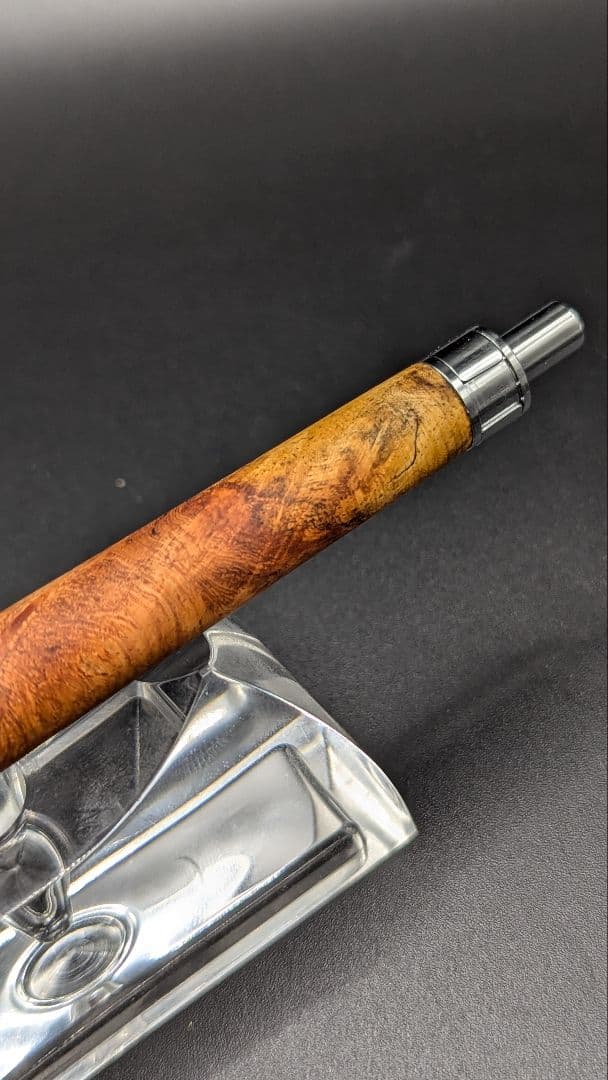 315ペン工房翌檜　花梨　紅白　源平　瘤杢　木軸シャーペン　ボールペン