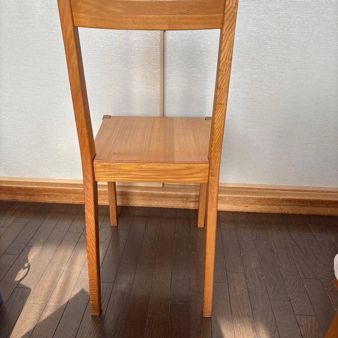 美品⭐︎無印　タモ材　ダイニングチェアー　1脚