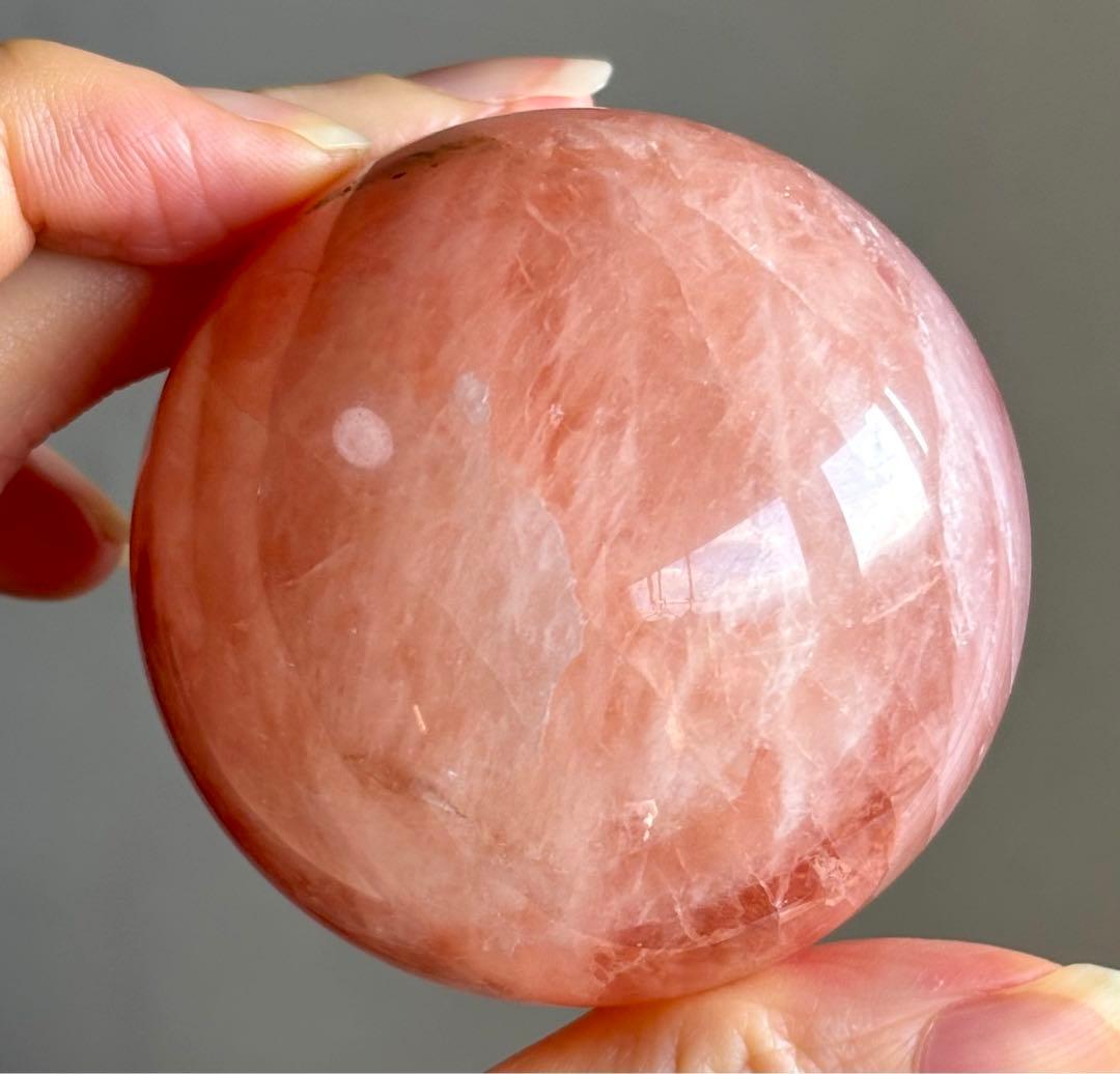 ラスト　凄くレア　高品質　ピンクオレンジ　モルガナイト　スフィア