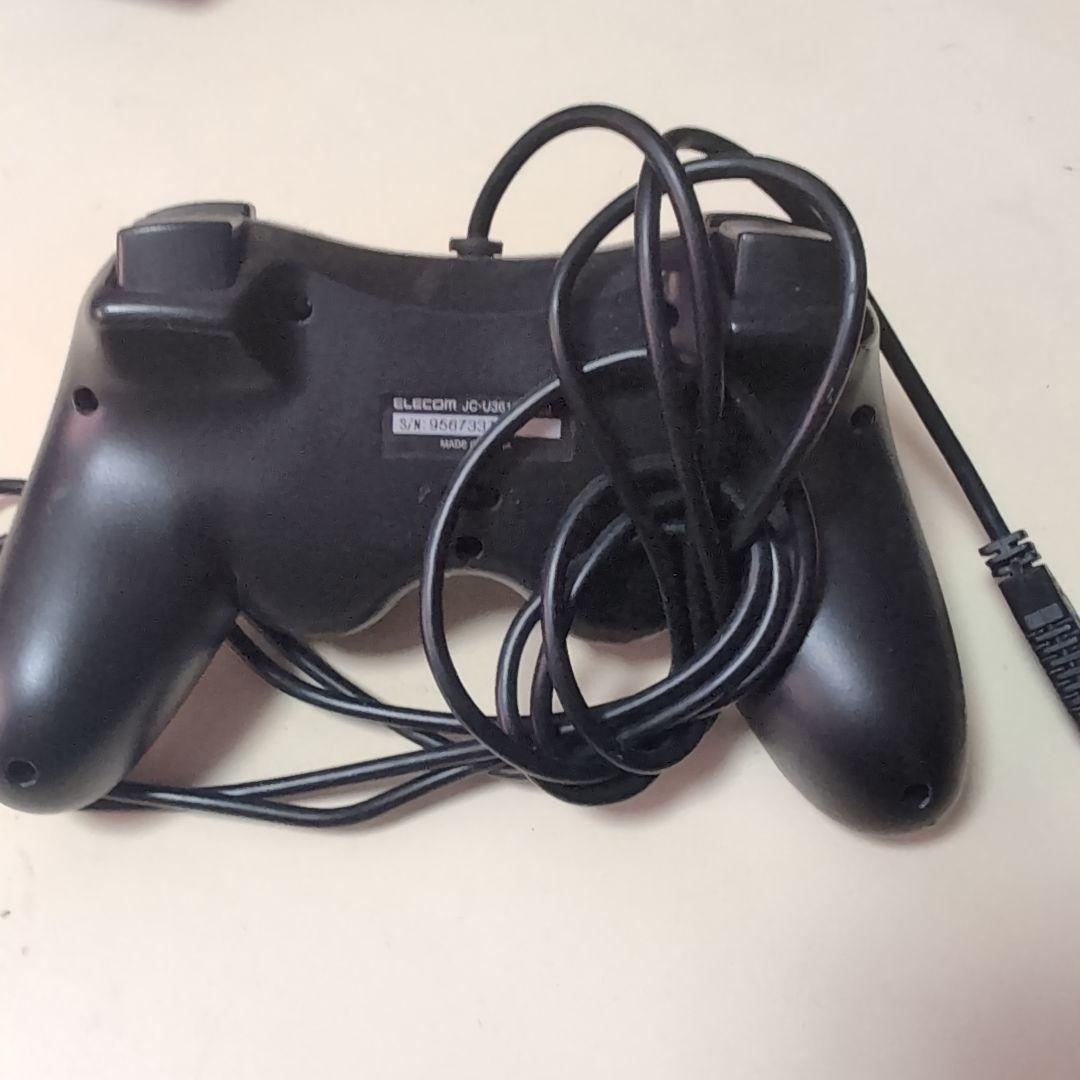 USB 有線ゲームコントローラー 黒