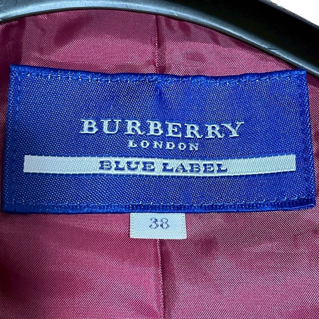 バーバリーブルーレーベル ノバチェック ジャケット ピンク 38