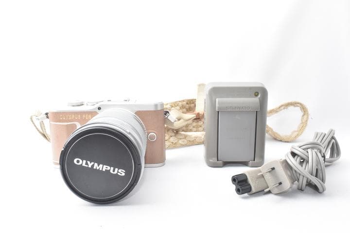 オリンパス OLYMPUS PEN E-PL9 ブラウン 望遠レンズ付き