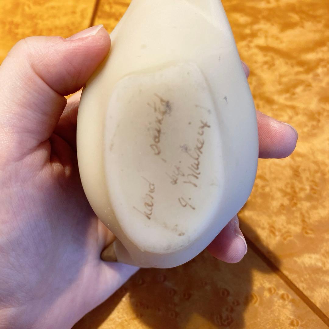 【美品】フェントンアートグラス　幸福の鳥　すりガラス　置物　アンティーク