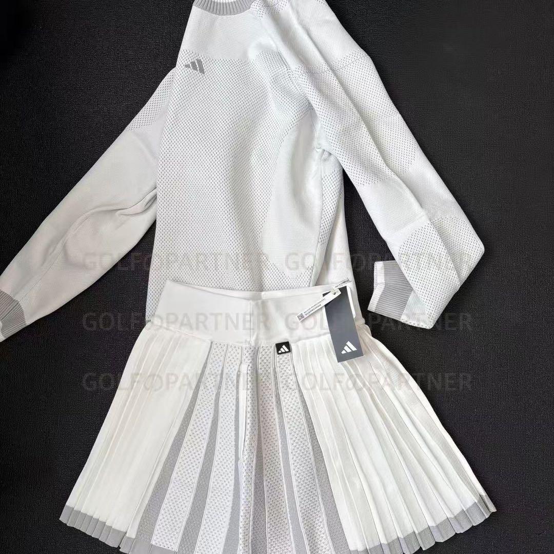 M新品定価41800円/アディダスゴルフ/レディース/セーター&スカート