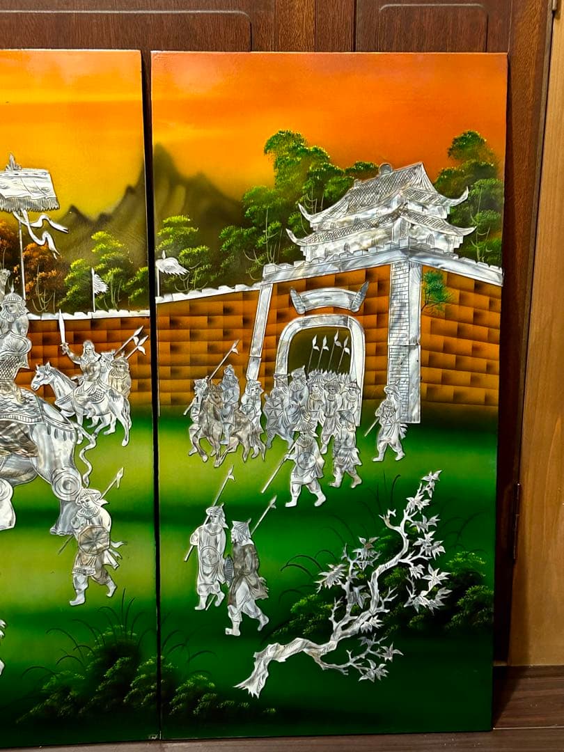 あまりにも…アジアン‼️東洋‼️エスニック‼️貝 画⁉️壁画/壁掛け/ウォールデコ
