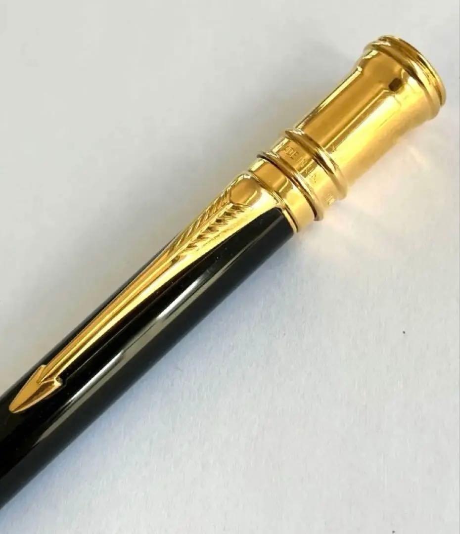 最終価格！英国製/重厚なブラック軸にダブル金環のパーカーデュオフォールドBP