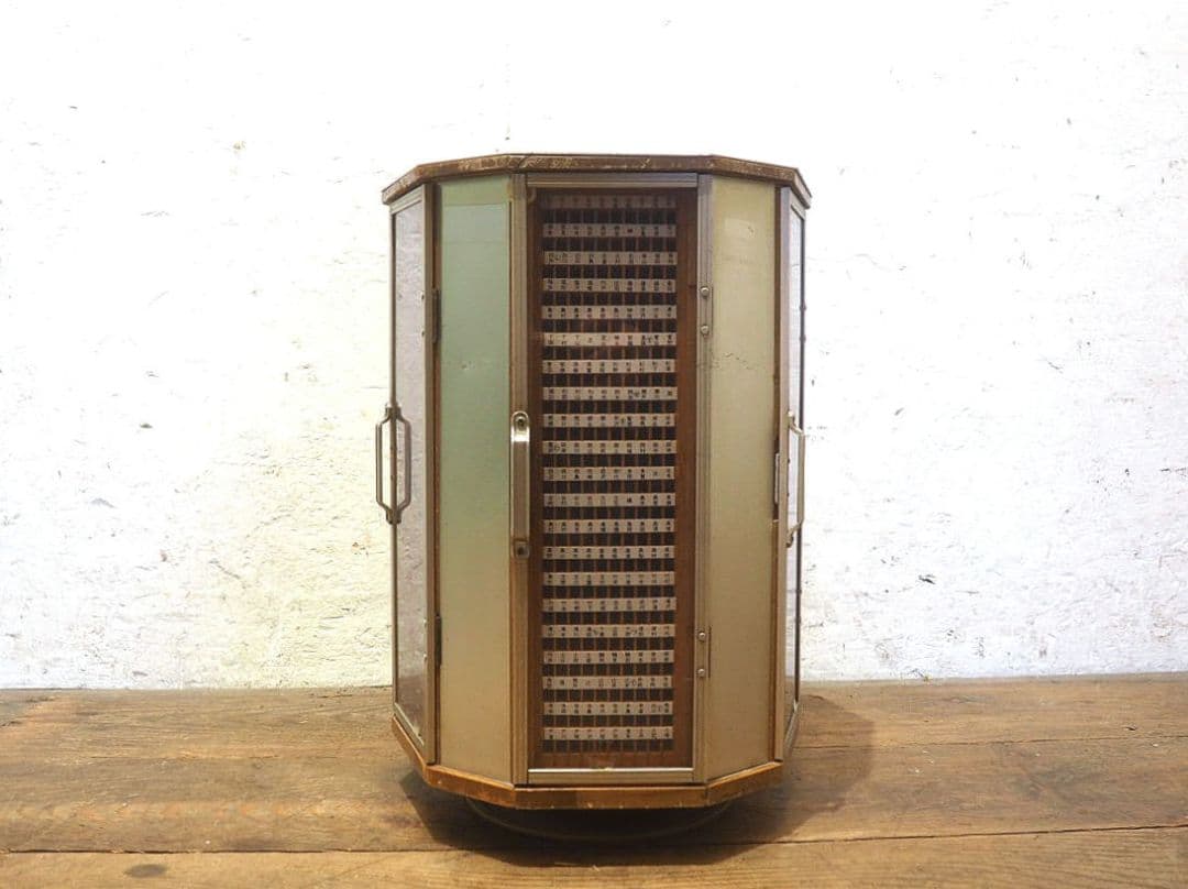 1337 回転式　レトロなハンコケース　判子　店舗什器　レトロ　ヴィンテージ