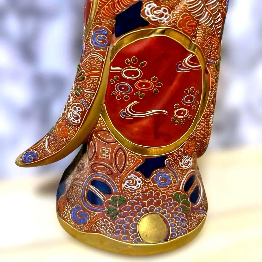 九谷焼　観音菩薩　金彩　骨董品　美術置物　仏像　期間限定値引き