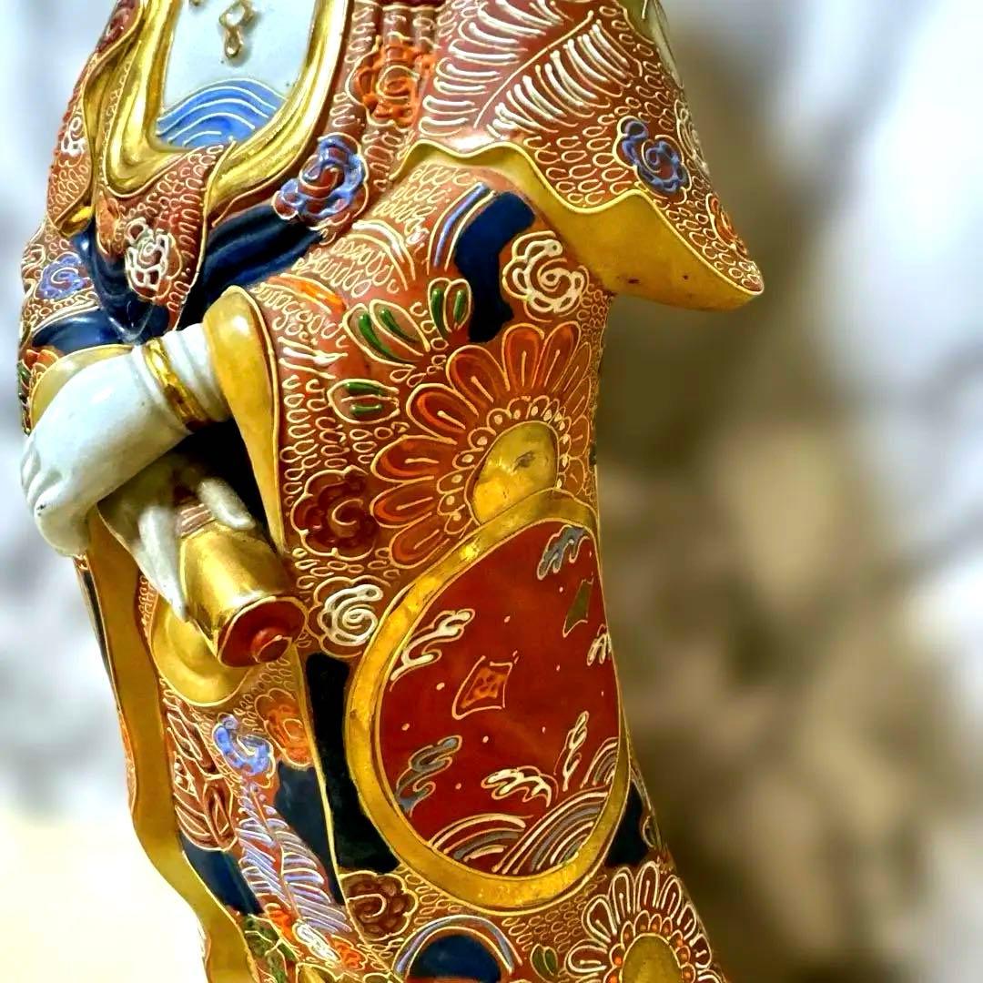 九谷焼　観音菩薩　金彩　骨董品　美術置物　仏像　期間限定値引き